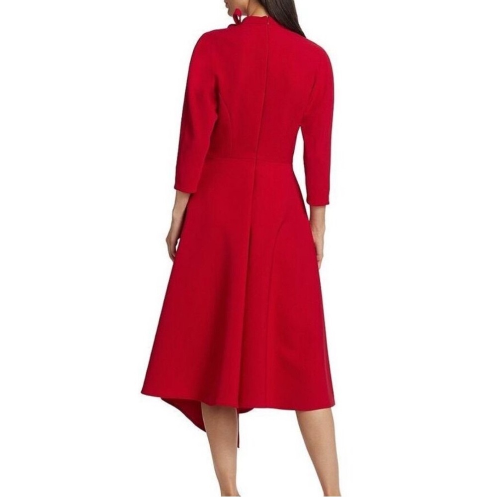 Teri Jon Vibrant Red Long Sleeve Dress